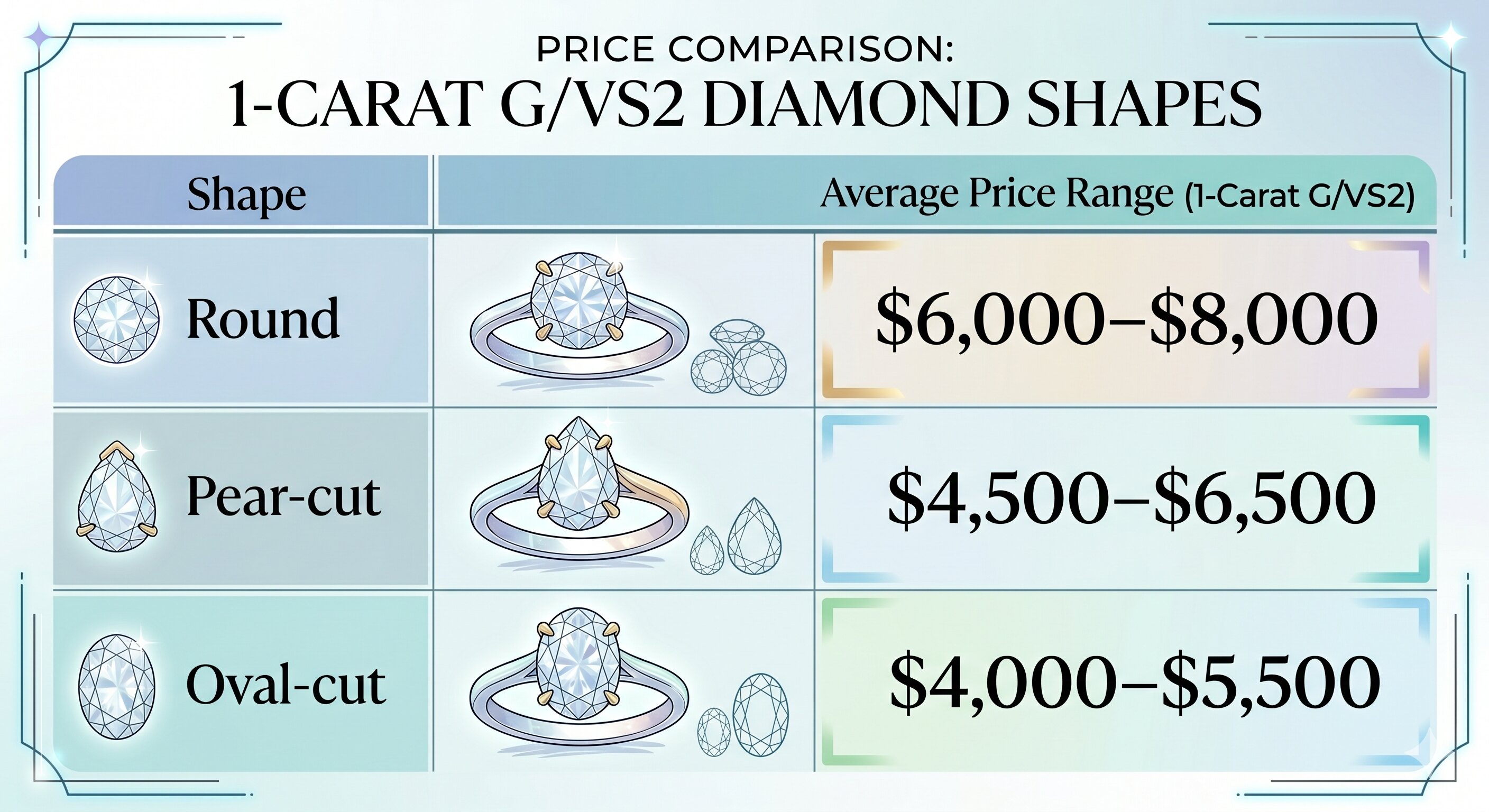Diamond shapes price